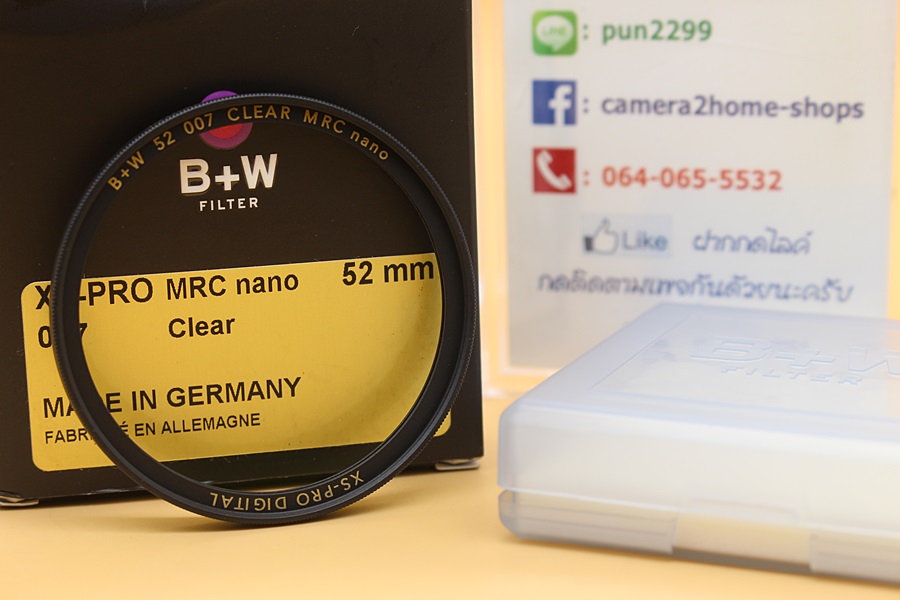 ขาย FILTER B+W หน้า (43 49 52 72) มือสอง สภาพสวยๆ หน้าใสๆ พร้อมกล่อง  1.B+W 43mm XS-Pro UV Haze MRC-Nano 010M = 990 บาท  2.B+W 49mm XS-Pro MRC-Nano 007M = 